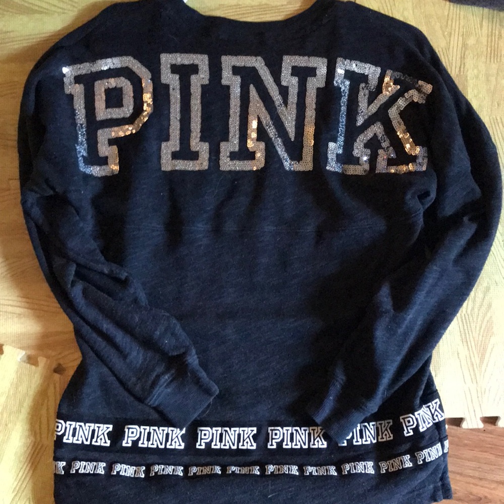 Pink sequin vercity crew bling shirts